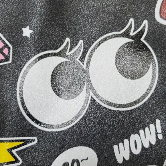 Black pouch-like Purse Bag Crossbody Colorful Fun Eyes - Picture 7 of 7